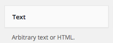 text widget