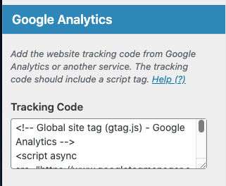 tracking code
