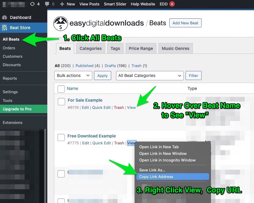 Single Beat URL